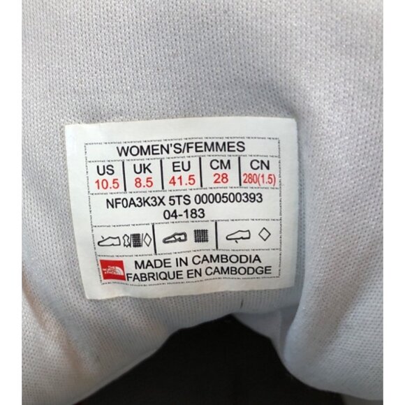 The North Face Raedonda NF0A3K3X Gray Sneaker Boots Womens 10.5 (F7L) - Picture 10 of 10